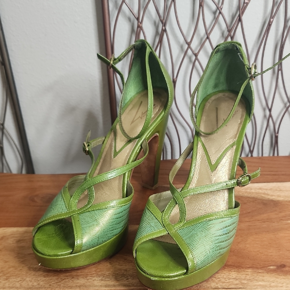 Vince Camuto Green Strappy Heels